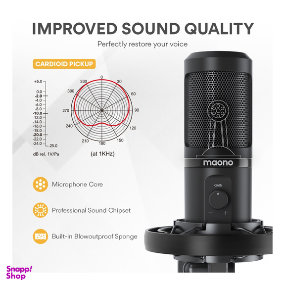 میکروفون استودیویی ماونو مدل AU-PM461S