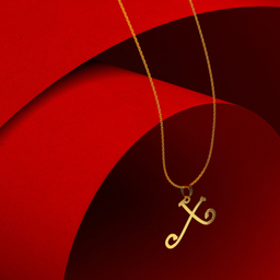 گردنبند طلا 18 عیار زنانه مدوپد مدل حرف X کد H3-1-1440