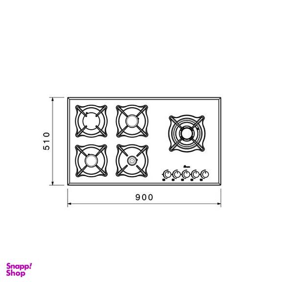 اجاق گاز صفحه ای بیمکث مدل 5097