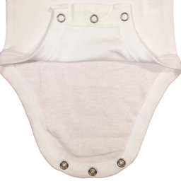 بادی نوزادی آرم پوش مدل یقه باز شو کد W001 رنگ سفید