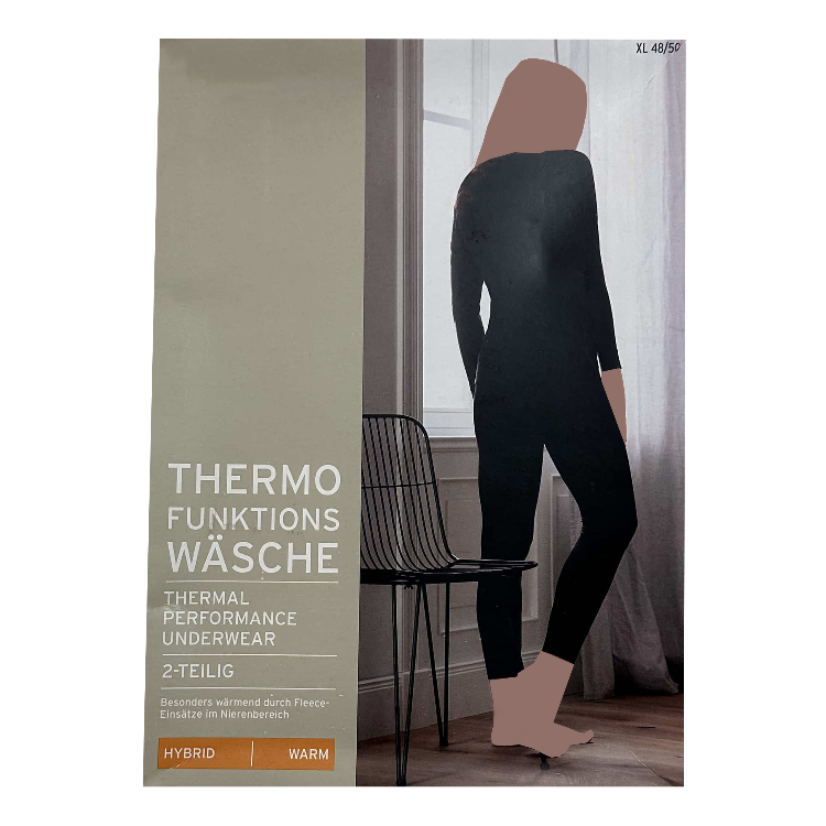 ست بلوز و لگینگ ورزشی زنانه چیبو مدل بیس لایر کد TC2024 رنگ مشکی