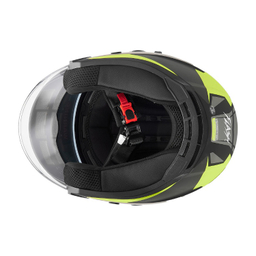 کلاه کاسکت بدون فک فلش مدل 868 matt black-neon yellow