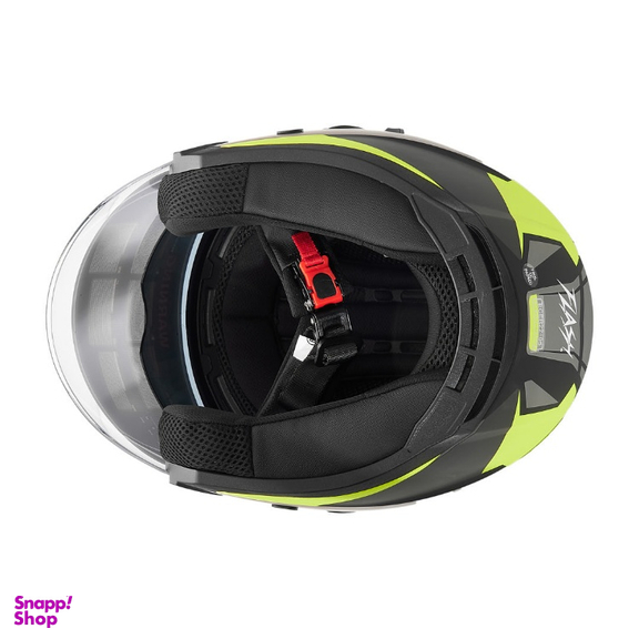 کلاه کاسکت بدون فک فلش مدل 868 matt black-neon yellow