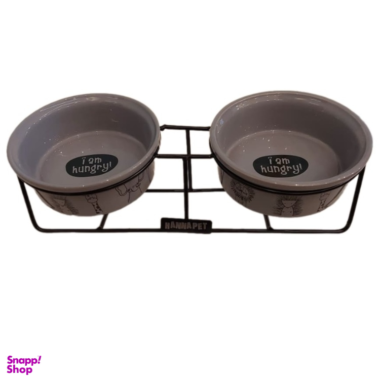 ظرف دو قلو آب و غذا حیوانات مدل پايه دار کد ZR-04