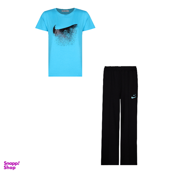 ست تیشرت و شلوار زنانه لوینت مدل نایک کد 6403 رنگ آبی