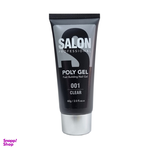 پلی ژل ناخن سالن مدل Clear کد 01 وزن 60 گرم