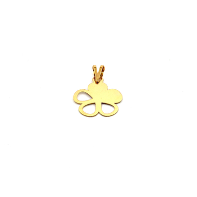 آویز طلا 18 عیار زنانه طرح گل کد 1006