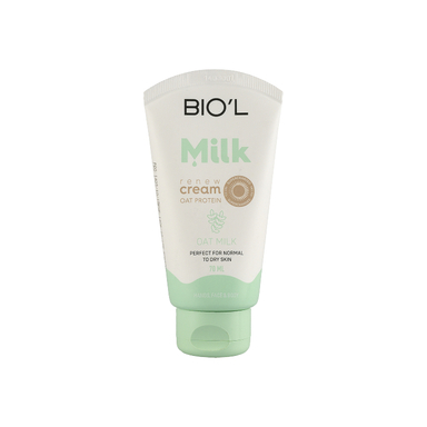 کرم مرطوب کننده دست و صورت بیول مدل Milk Protein & Oat حجم 70 میلی لیتر
