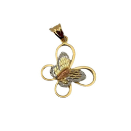 آویز گردنبند طلا 18 عیار زنانه مدل گل پروانه