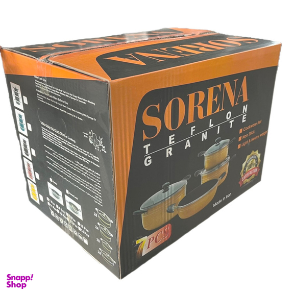 سرویس قابلمه و تابه گرانیتی ۷ پارچه سورنا مدل ۰۲۳