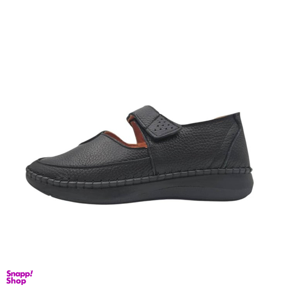 کفش طبی زنانه چرم ریباری مدل R71 رنگ مشکی