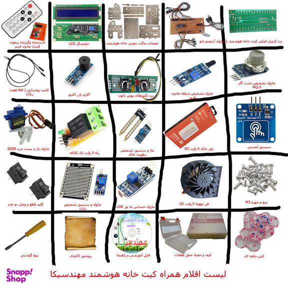 کیت آموزشی مهندسیکا مدل خانه هوشمند ریموت کنترل IOT home-022