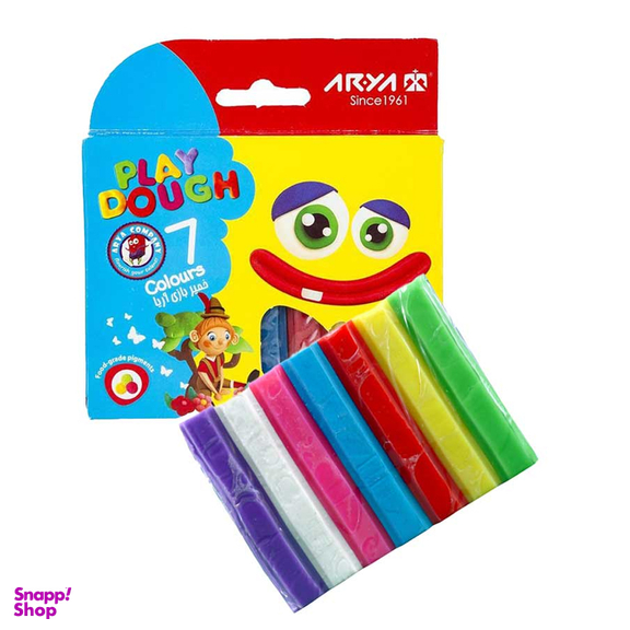 خمیربازی 7 رنگ آریا مدل مقوایی