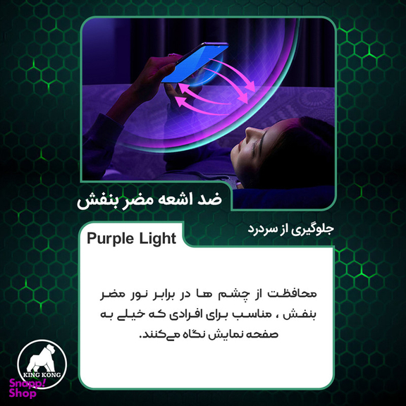 محافظ صفحه نمایش آنتی پرپل کینگ کونگ مدل Tough مناسب گوشی موبایل شیائومی Poco X6 Pro