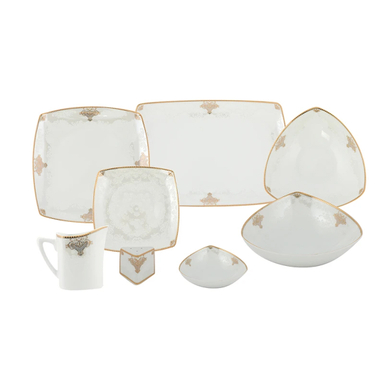 سرویس غذاخوری 30 پارچه چینی پردیس کاشان سری پاریس طرح برلیان کد 184