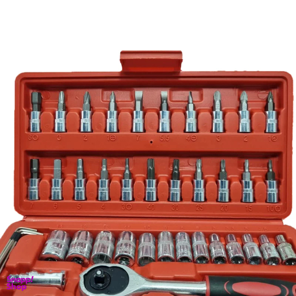 ست آچار بکس پرو باس مدل BS-46 مجموعه 46 عددی