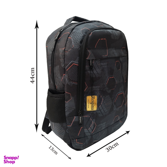 کیف مدرسه رسپینا اسپرت طرح شش ضلعی مدل hexagon با جامدادی