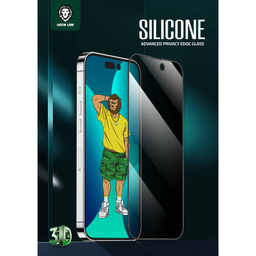محافظ صفحه نمایش حریم شخصی گرین مدل Silicone Privacy-HD Plus مناسب برای گوشی موبایل اپل iPhone 14 Pro