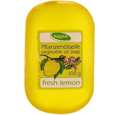 صابون گلیسیرینه میوه ای کاپوس مدل لیمو کد 0196 وزن 100 گرم