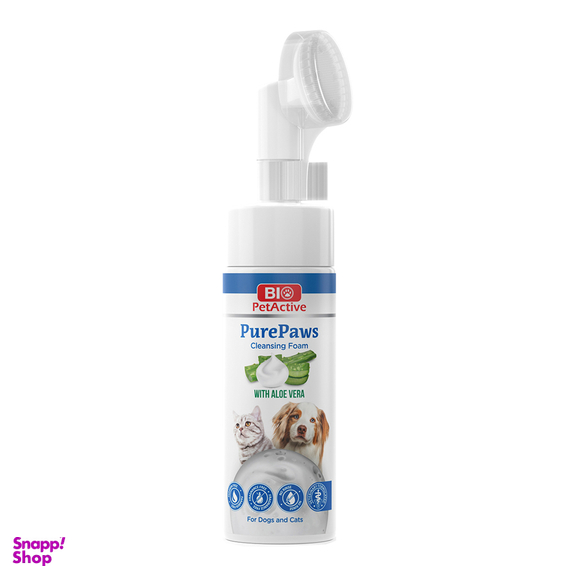فوم شست و شوی پنجه سگ و گربه بایوپت اکتیو مدل Pure Paws حجم 150 میلی‌ متر