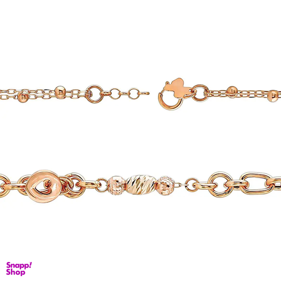 دستبند طلا ۱۸ عیار زنانه میلی گالری مدل نایس طرح زنجیری کد MT579