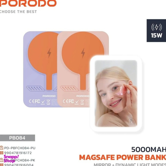 پاوربانک مگسیف پرودو مدل PD-PBFCH084-PK ظرفیت 5000 میلی‌ آمپر ساعت
