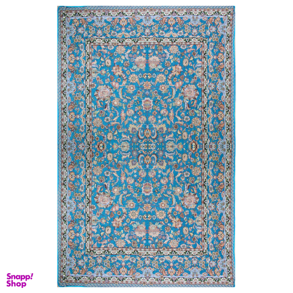 روفرشی طرح افشان زمینه آبی فیروزه ای