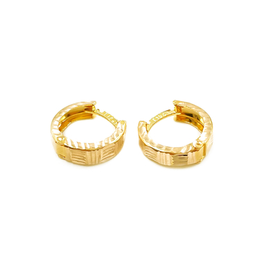 گوشواره طلا 18 عیار زنانه مدل امگا کد 131588