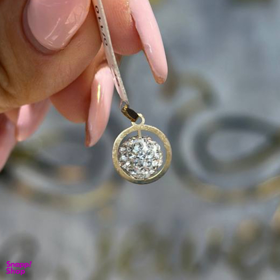 پلاک گردنبند طلا 18 عیار زنانه مدل گوی سه بعدی نقره ای کد 08