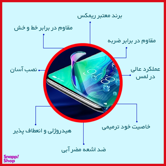 محافظ صفحه نمایش آنتی بلو ریمکس مدل Resistant مناسب گوشی موبایل شیائومی Poco X7 Pro