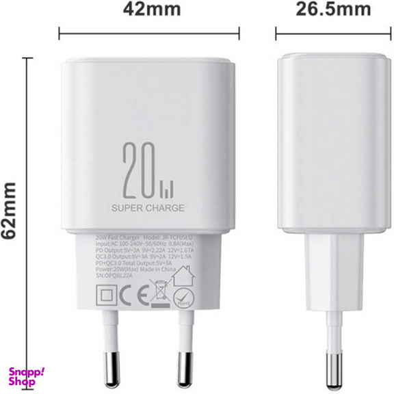 شارژر دیواری 20 وات جوی روم مدل JR-TCF05
