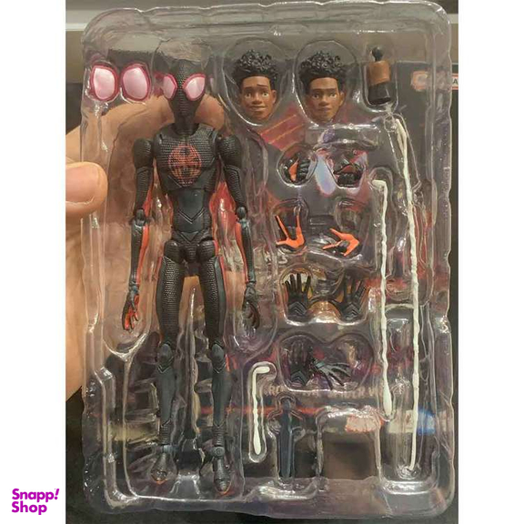 اکشن فیگور بندای مدل اسپایدرمن مایلز مورالس طرح Spiderman Miles Morales SHFiguarts