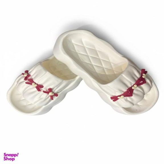 دمپایی زنانه طرح هیوا رنگ سفید