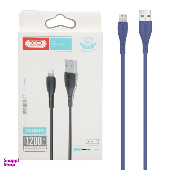 کابل دیتا USB به Lightning ایکس او مدل NB159 طول 1.2 متر