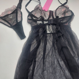 لباس خواب زنانه برتا مدل توری فنردار کد 2200BS