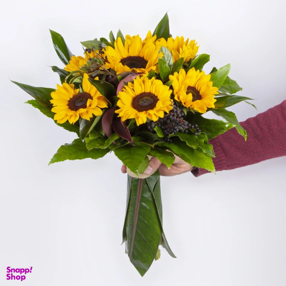 دسته گل طبیعی مدل آفتاب گردان کد 6630