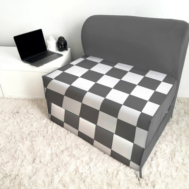 مبل تختخواب شو یک نفره نوپه هوم مدل تشک شو طرح شطرنجی بزرگ کد M1091