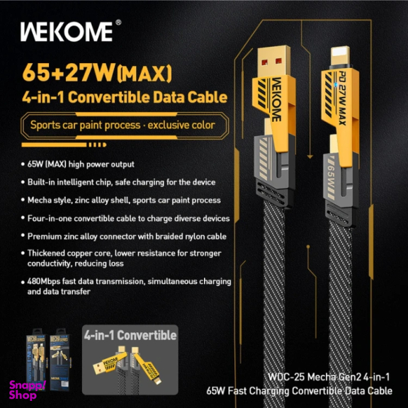 کابل USB/Type-C به Lightning/Type-C ویکام کد WDC-25 طول 1.5 متر