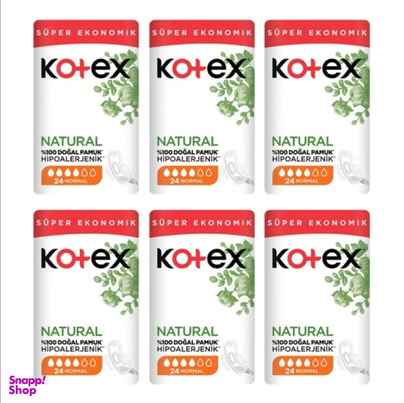 نوار بهداشتی کوتکس مدل Natural کد 01 بسته 24 عددی