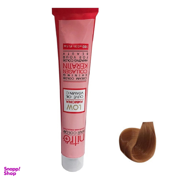 رنگ مو نیترو پلاس مدل Keratine شماره 8.65 حجم 100 میلی لیتر رنگ بلوند تنباکويی روشن