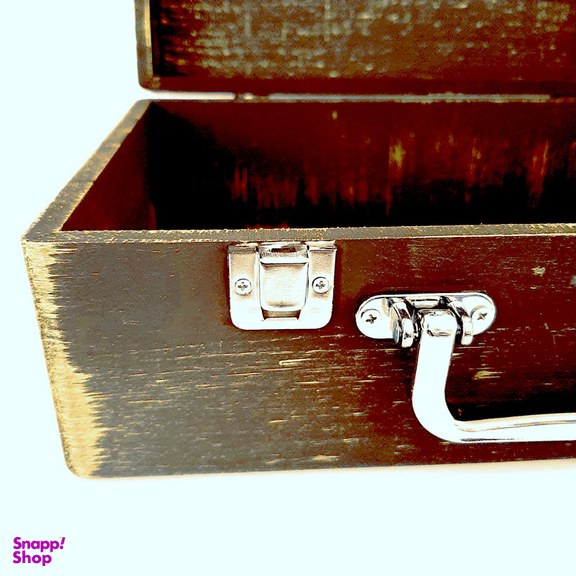 جعبه هدیه چوبی مدل چمدان طرح کاشی سنتی کد WS101