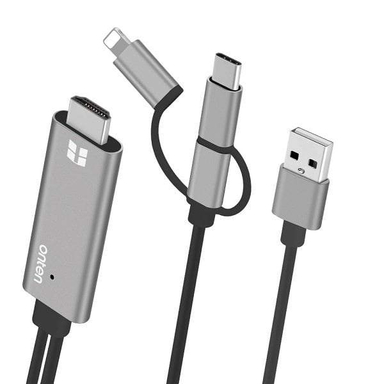 کابل HDMI به MicroUSB/Lightning/Type-C/USB اونتن مدل 7537 طول 1.8 متر
