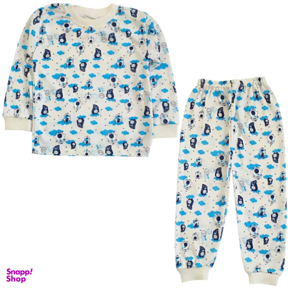 ست تیشرت آستین بلند و شلوار راحتی نوزادی مدل پنگوئن کد 4154 رنگ سفید