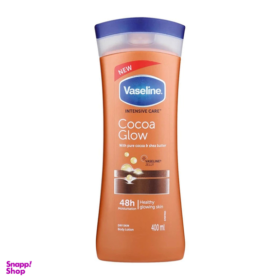 لوسیون بدن وازلین مدل Cocoa Glow حجم 400 میلی‌ لیتر