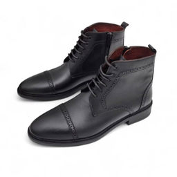 نیم بوت مردانه چرم ریباری مدل Z20 رنگ مشکی