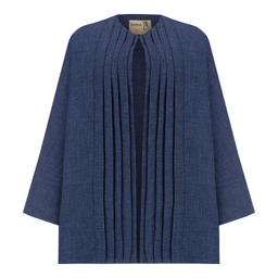 مانتو زنانه السانا مدل جوانه کد 223905 رنگ آبی تیره