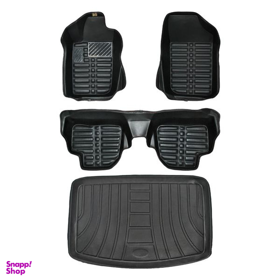 کفپوش پنج بعدی خودرو پانیذ مدل EVA مناسب پژو 207 به همراه کفپوش صندوق