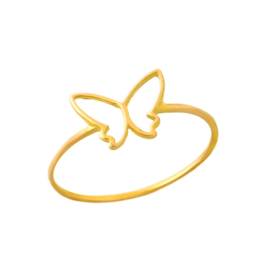 انگشتر طلا 18 عیار زنانه میو گلد مدل پروانه کد R1114 سایز 51