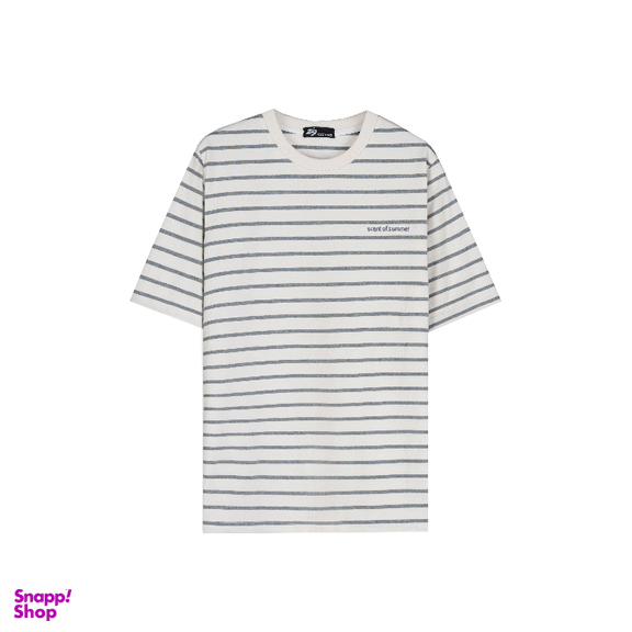 تیشرت زیگ مدل Sandero رنگ سفید طوسی