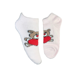 جوراب زنانه مچی پشمی طرح خرس کد 24241